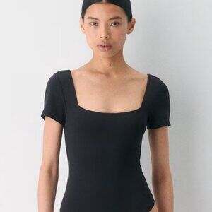 Aritzia Contour Squareneck Shortsleeve Bodysuit